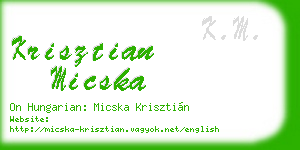 krisztian micska business card