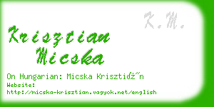 krisztian micska business card
